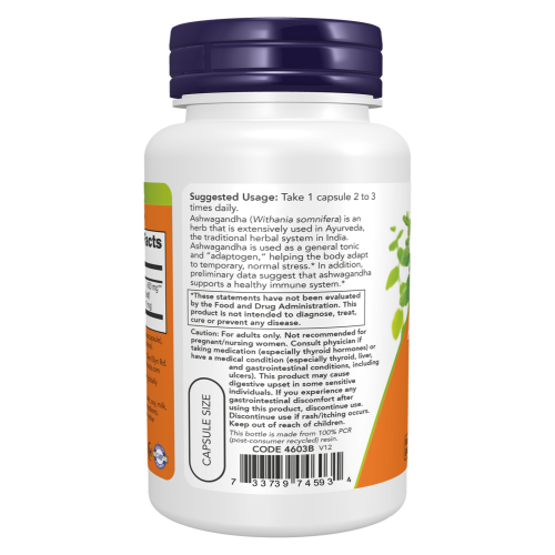 ashwagandgha de NOW - modo de uso
