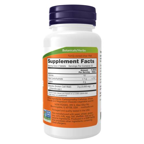 Clorela etiqueta info nutricional