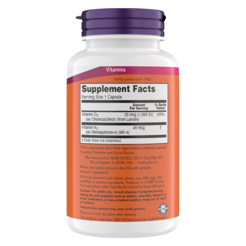 Vitamine D-3 & K-2 - info nutricional