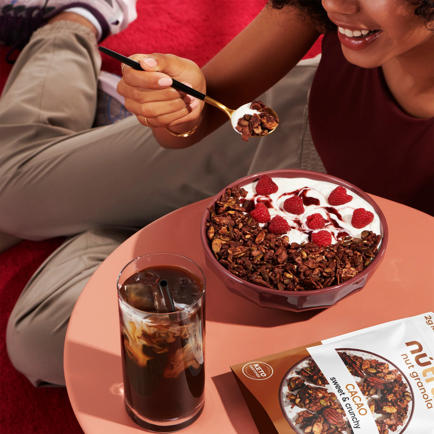 NuTrail Granola de nueces y semillas sabor a chocolate oscuro - Keto