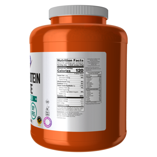 Proteína aislada de suero de leche NOW - información nutricional
