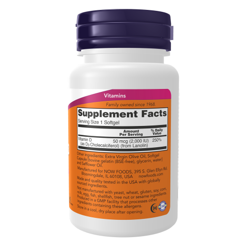 Vitamina D3 - información nutricional